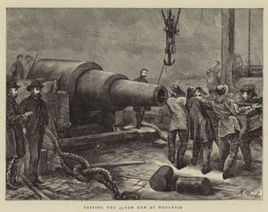 Test af 35-tons pistolen i Woolwich